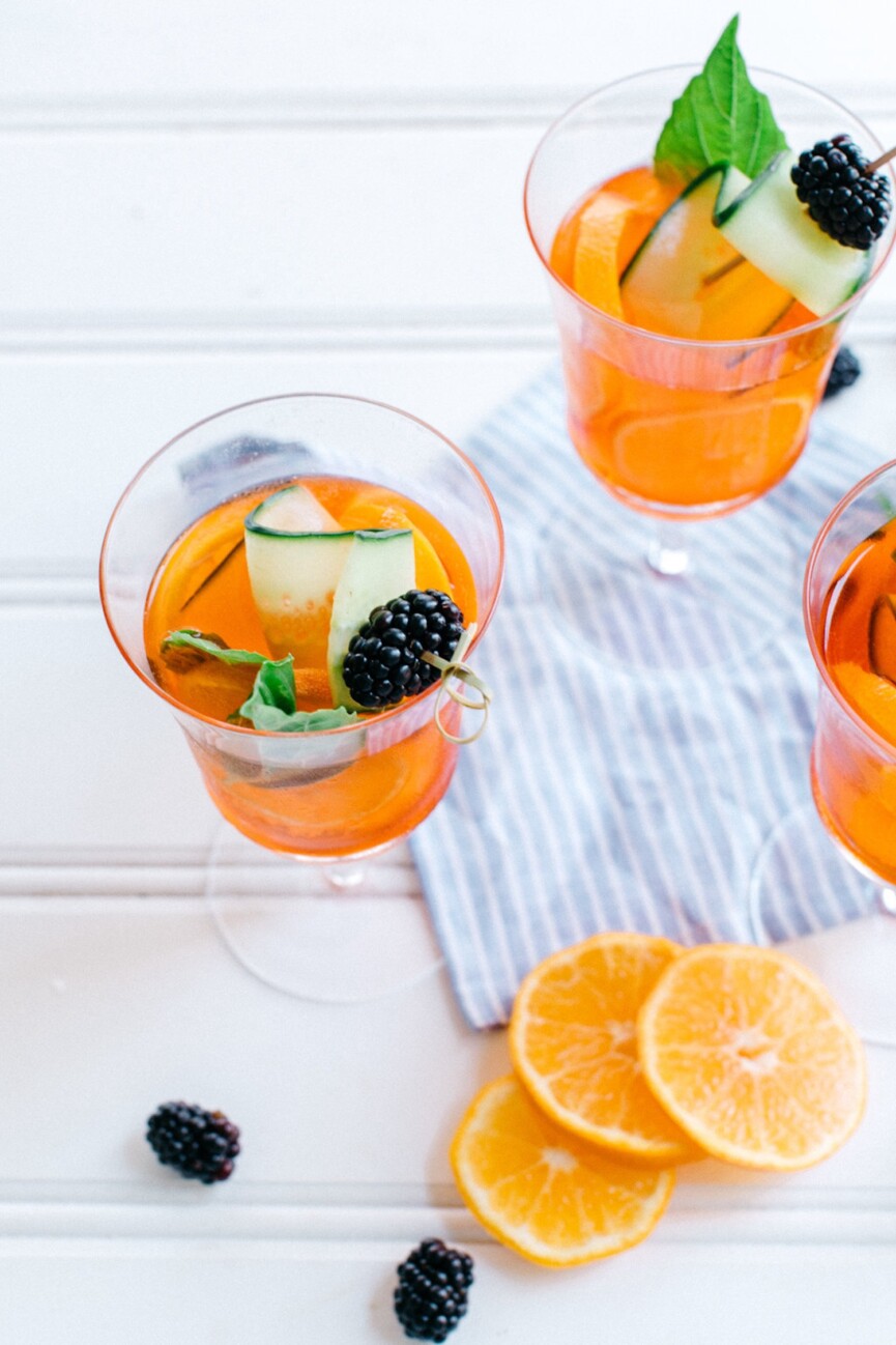 ginger citrus aperol spritz assembled