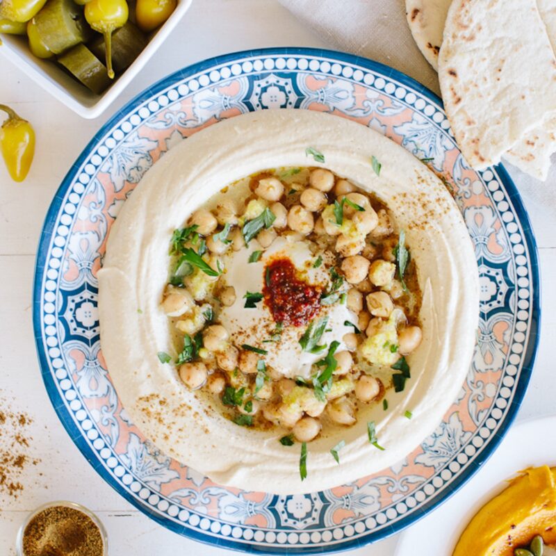 hummus marinated chickpeas