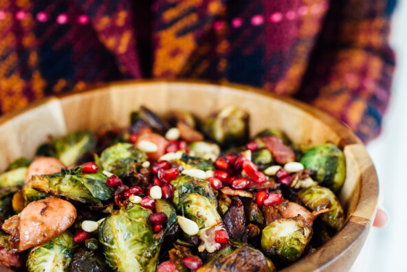 brussel sprouts with radishes & bacon