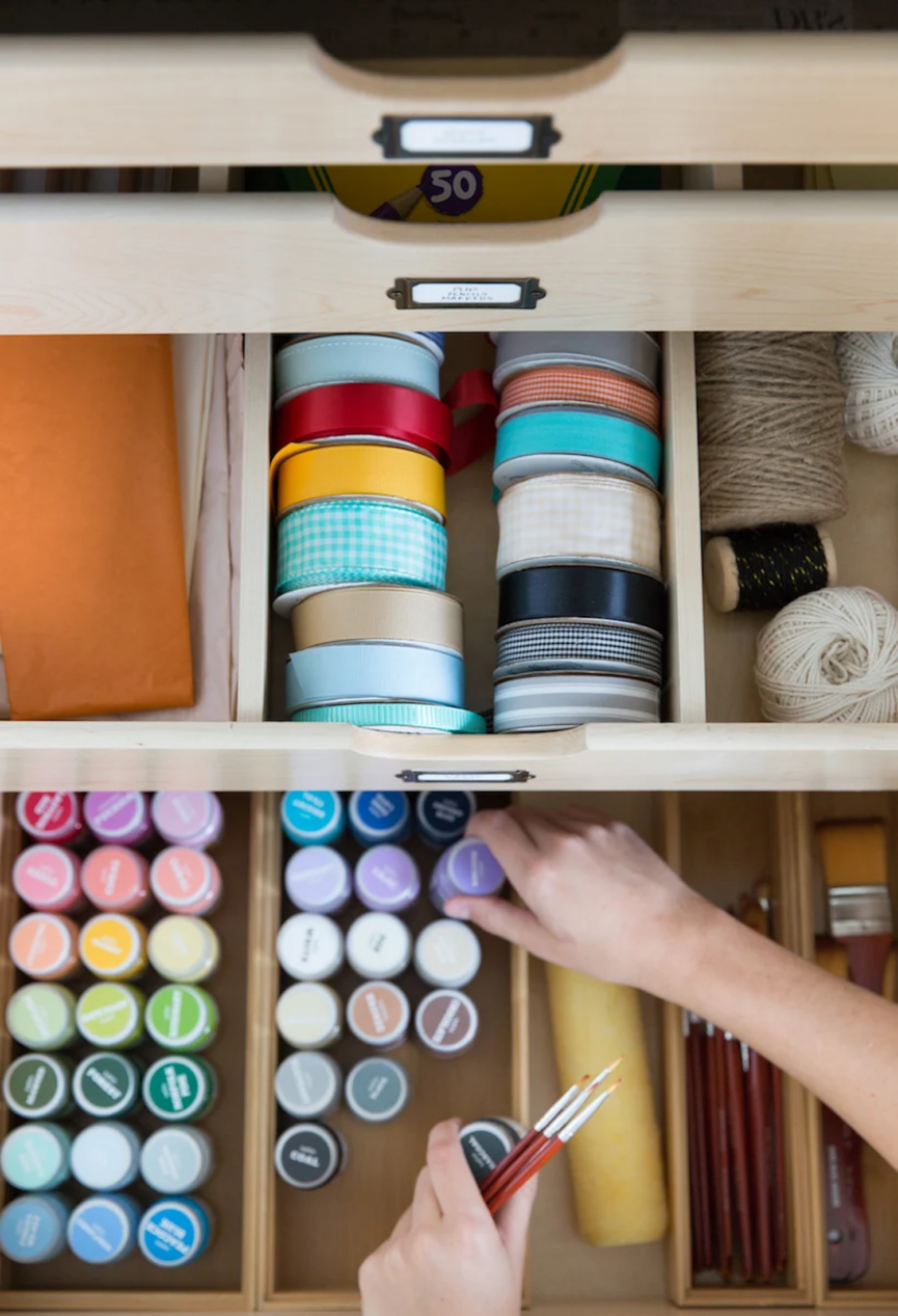 Camille Styles craft room drawers