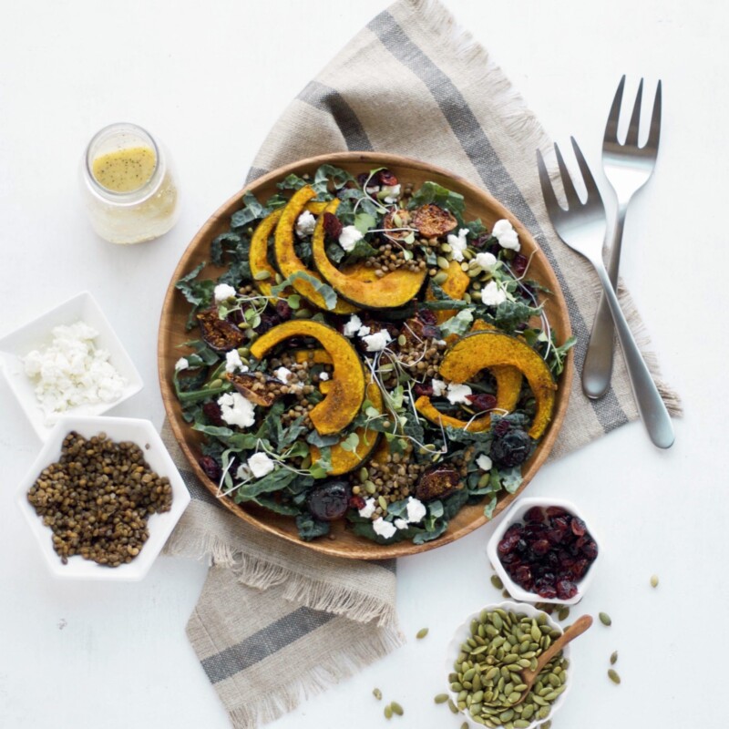 The perfect Thanksgiving side dish - a Turmeric Roasted Kabocha Squash salad | This Brown Kitchen