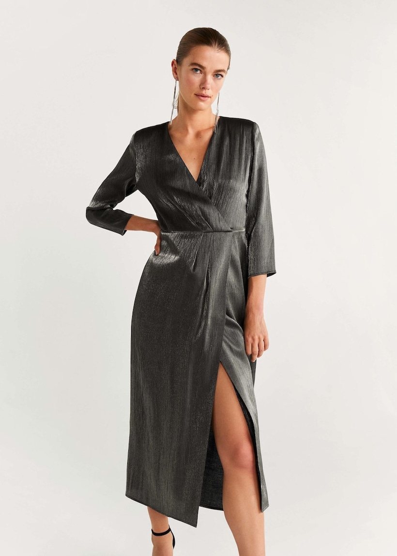 holiday dress metallic gown