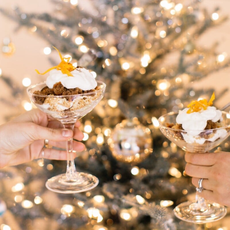 holiday carrot cake trifles
