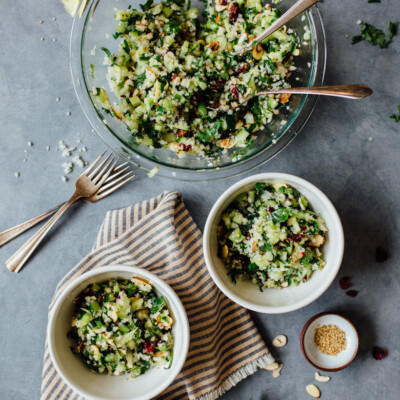 gluten free cauliflower tabbouleh