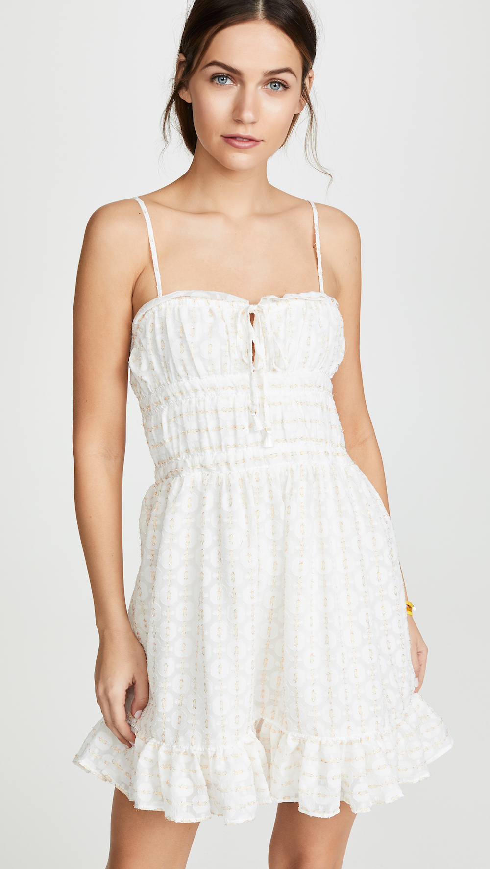 white touched dress for summer