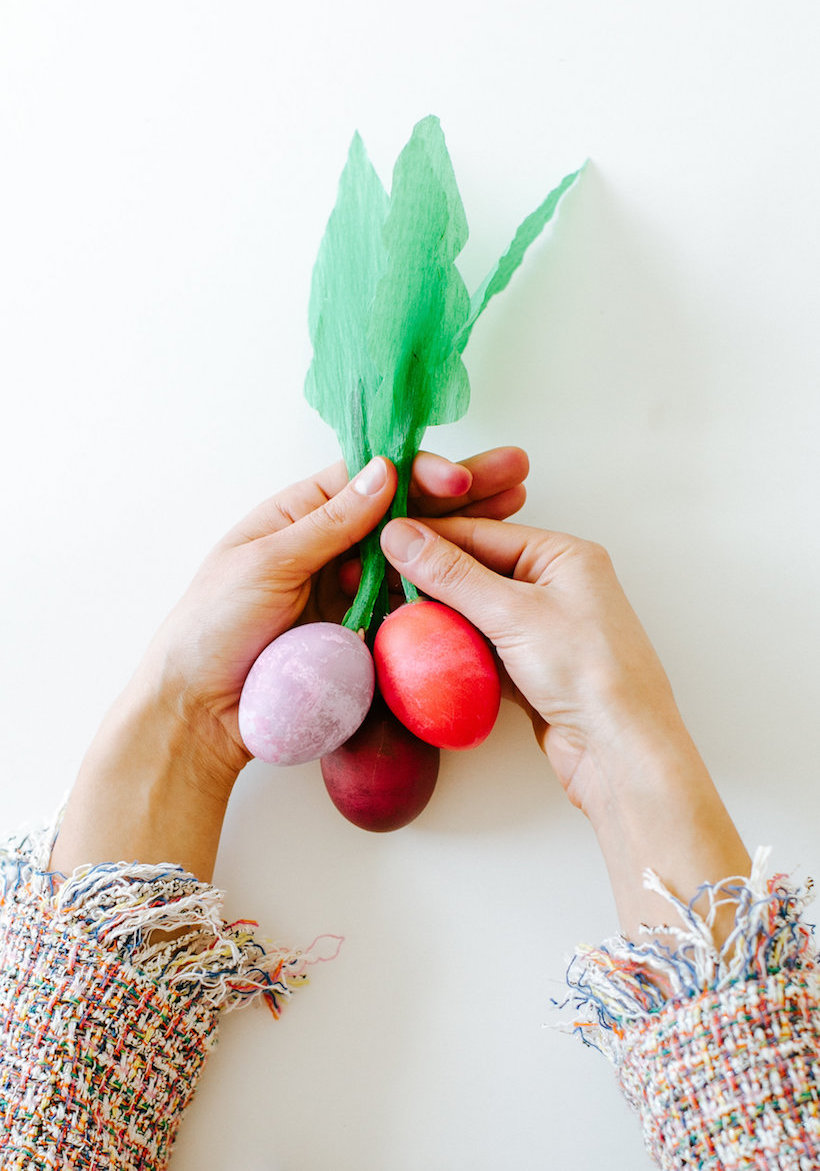 diy easter egg radishes