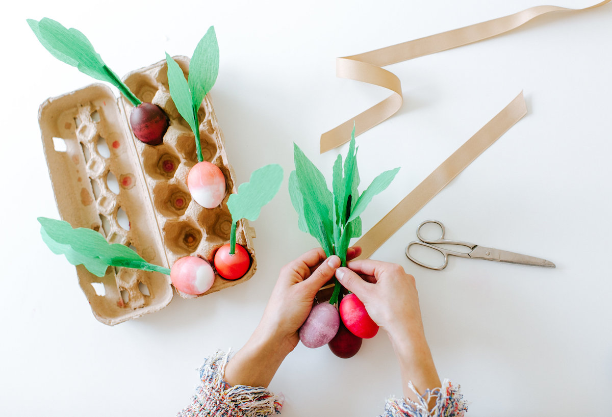 diy easter egg radishes