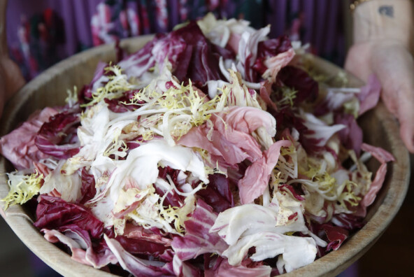 Chicory Salad with Hazelnuts and Meyer Lemon, Parmesan Vinaigrette