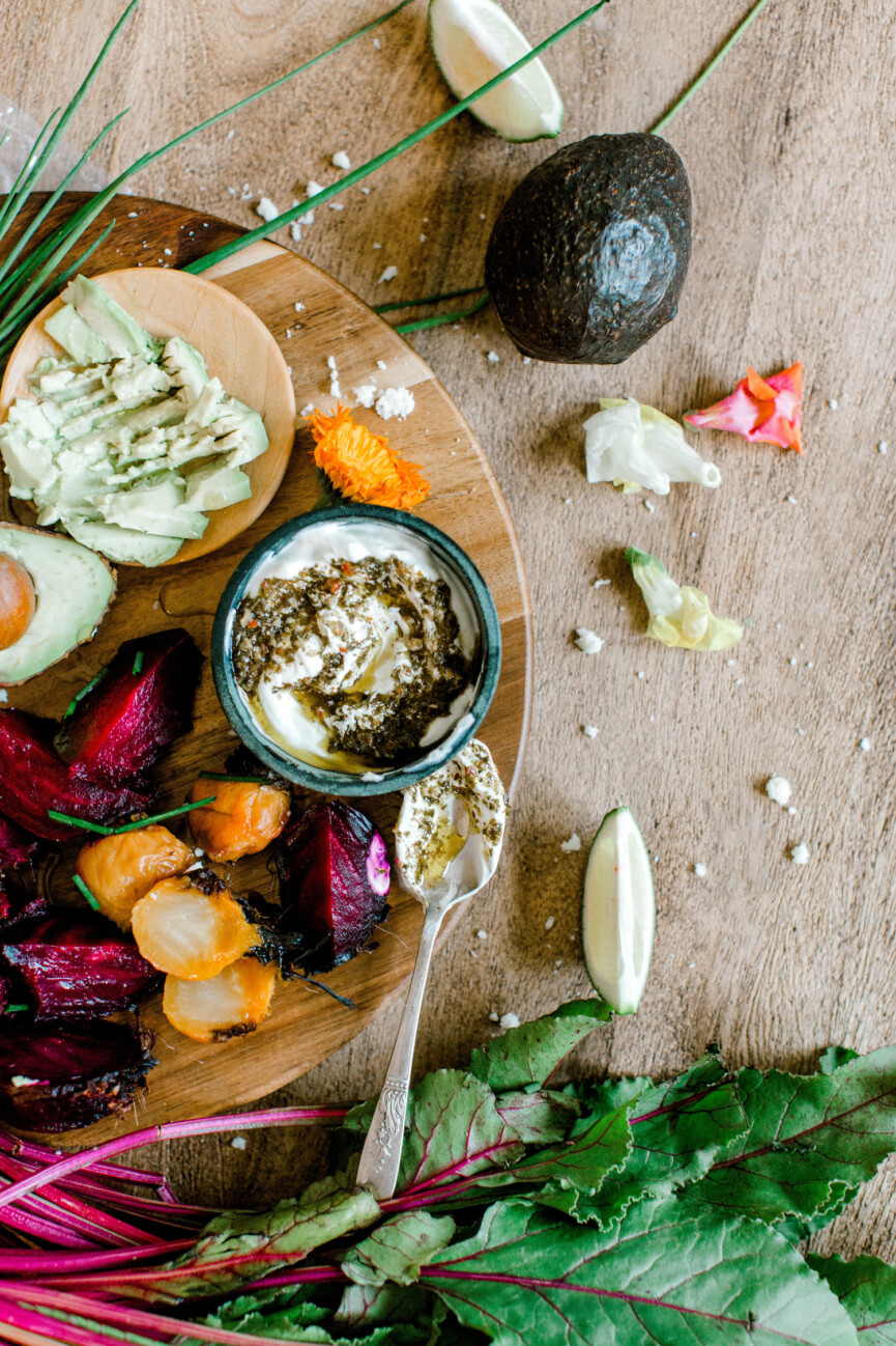 roasted beet tostadas