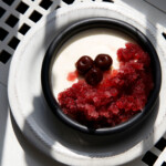 vanilla pomegrante panna cotta