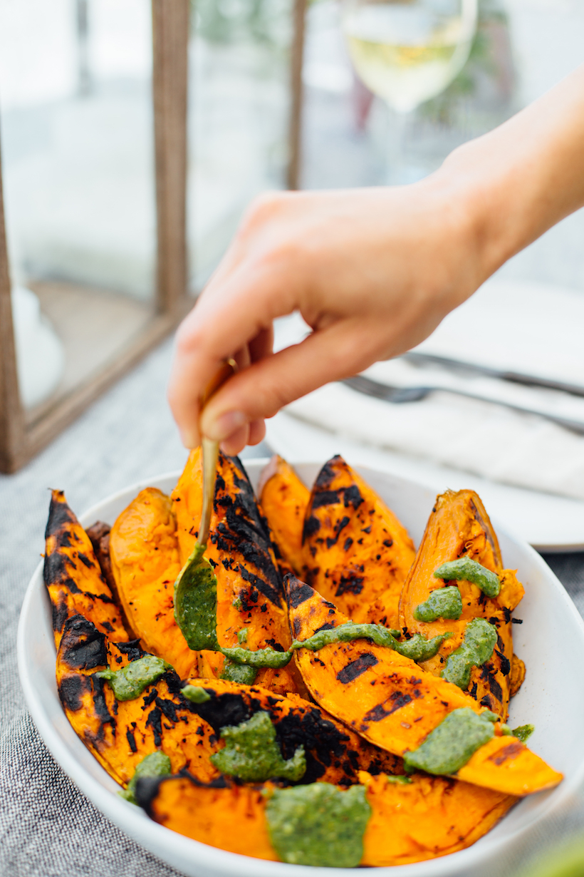 These grilled sweet potato wedge are my favorite summer side dish