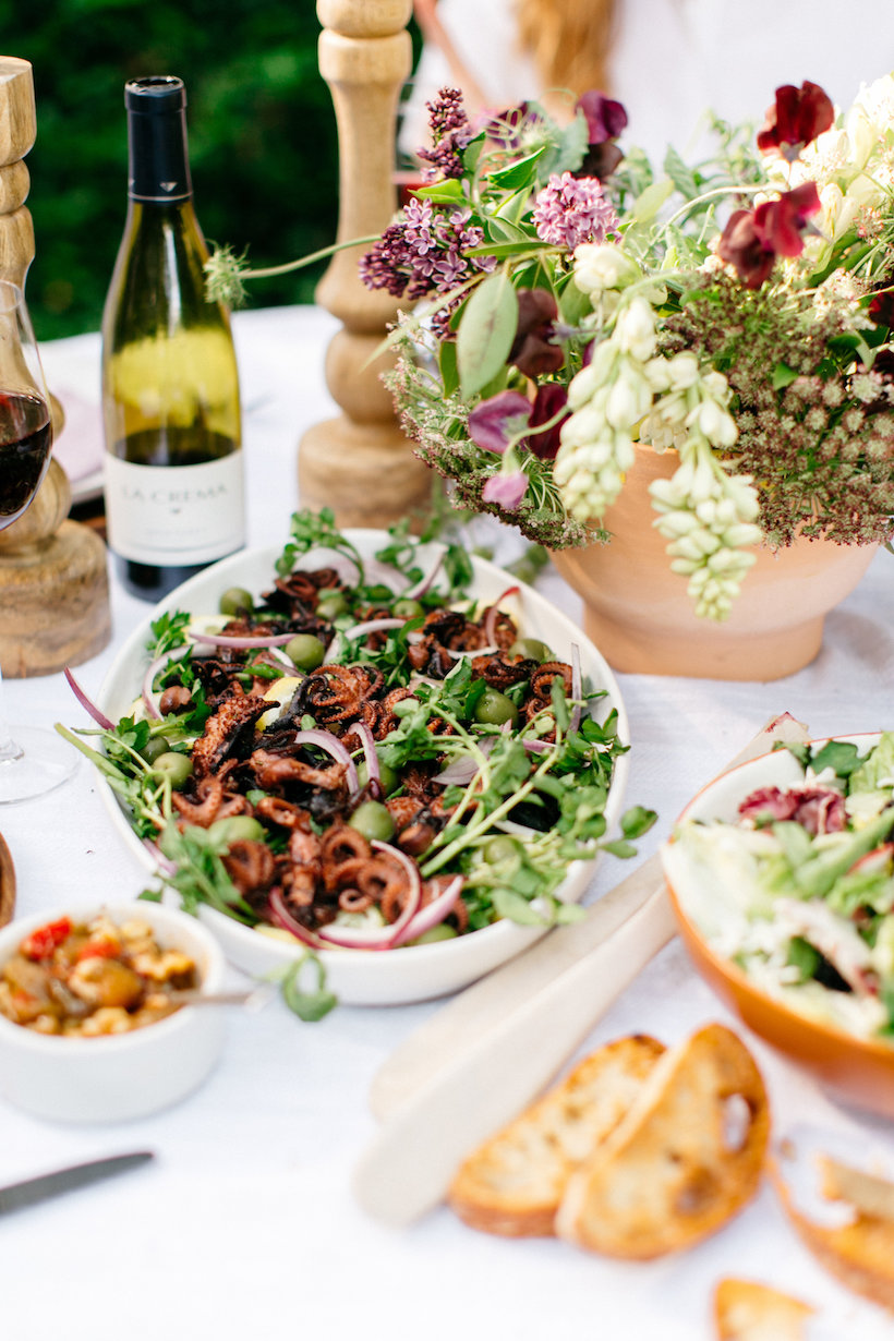 A Low-Key Dinner Party in Camille's Blooming Backyard - Camille Styles