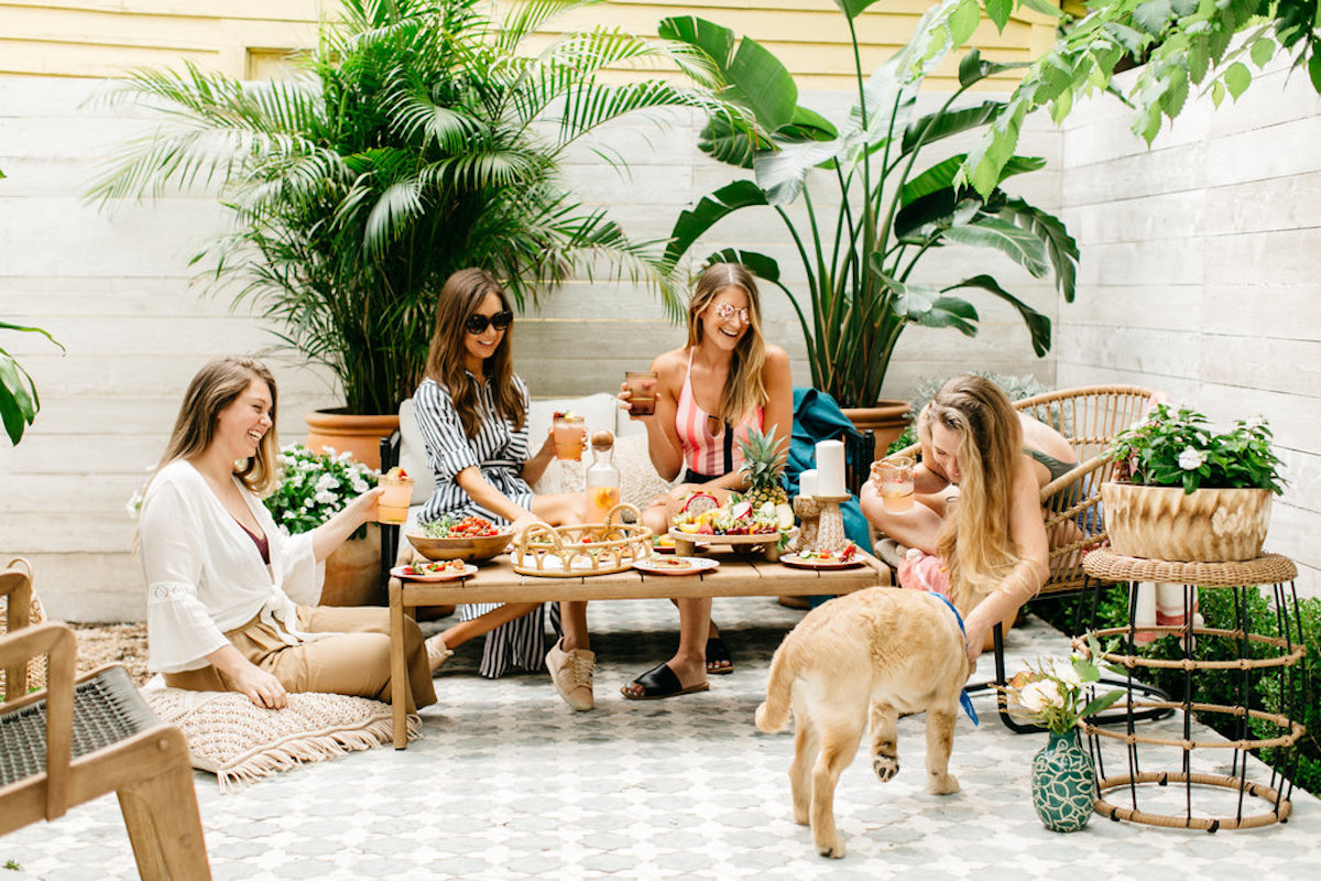 The patio at the Camille Styles Bungalow