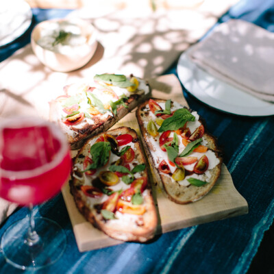 Vegan Caprese Tartine