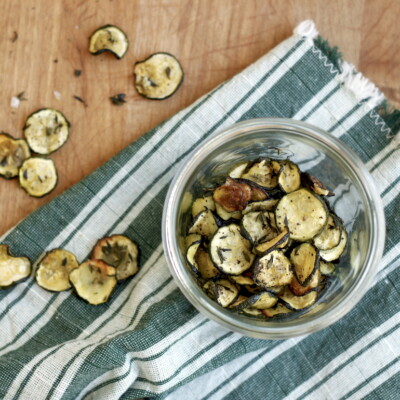 Recipe for Baked Thyme Zucchini Chips