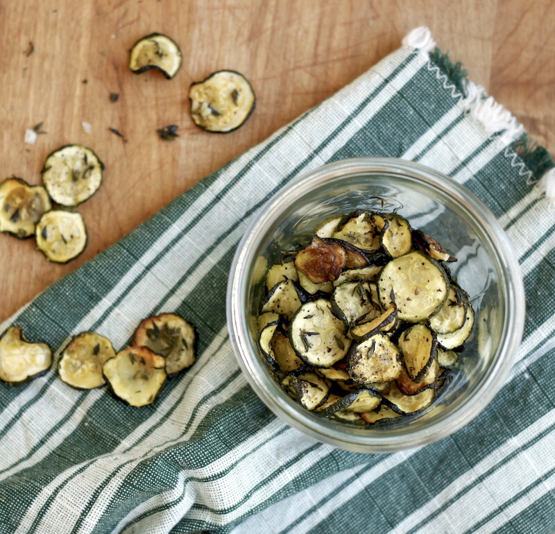 Recipe for Baked Thyme Zucchini Chips