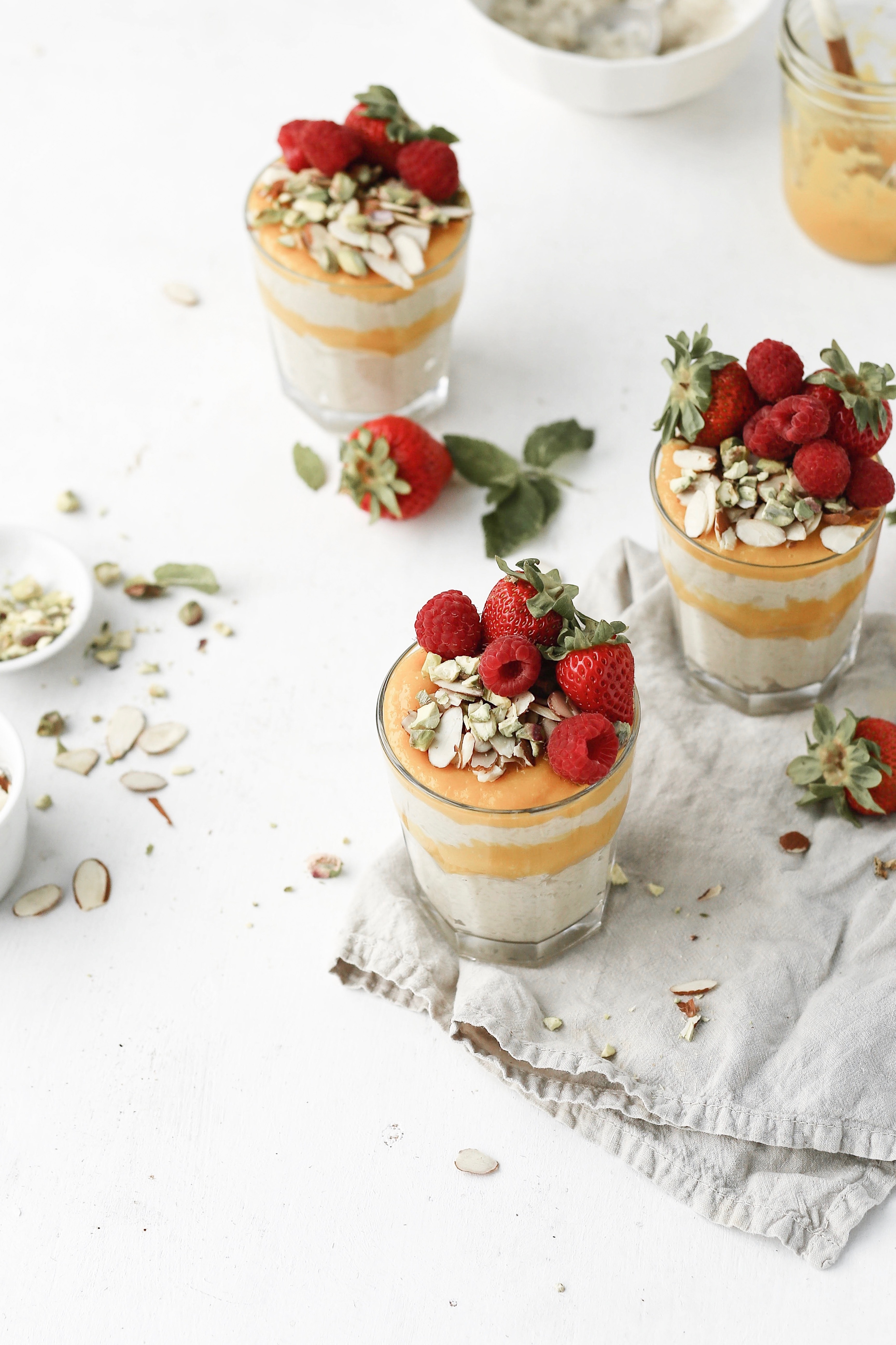 Mango Curd and Rice Pudding Parfaits - Camille Styles