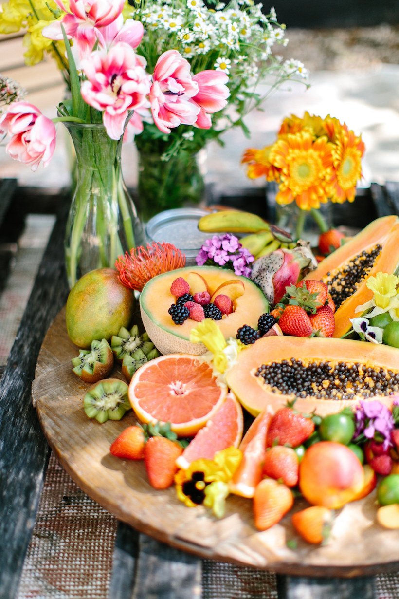 tropical fruit display