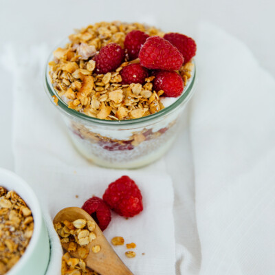 Raspberry Chia Yogurt Pudding recipe is the easiest healthy breakfast on the go