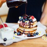 the best healthy protein pancakes with blueberries and chia seeds