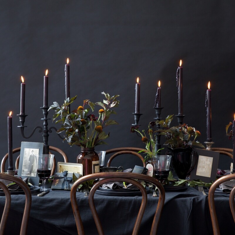 spooky chic halloween table