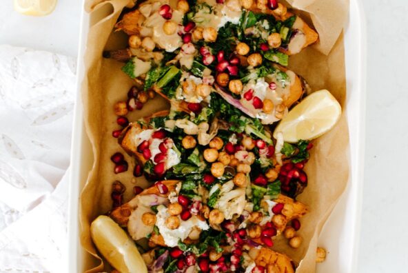 autumn stuffed sweet potatoes