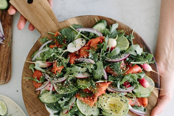 everything but the bagel salmon salad