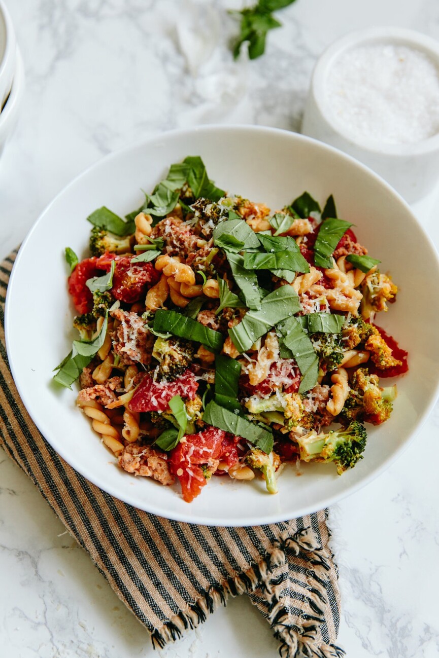 gemelli with turkey sausage and broccoli