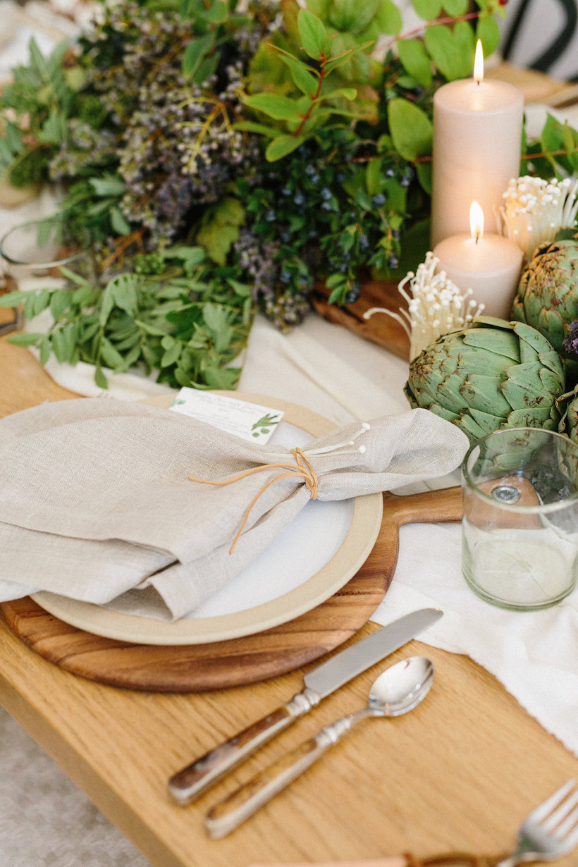 rustic and natural tablescape
