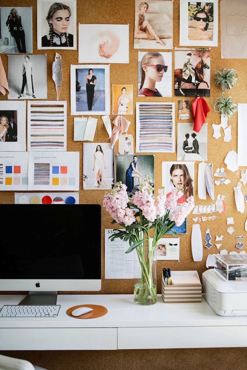 chic and pretty home office space