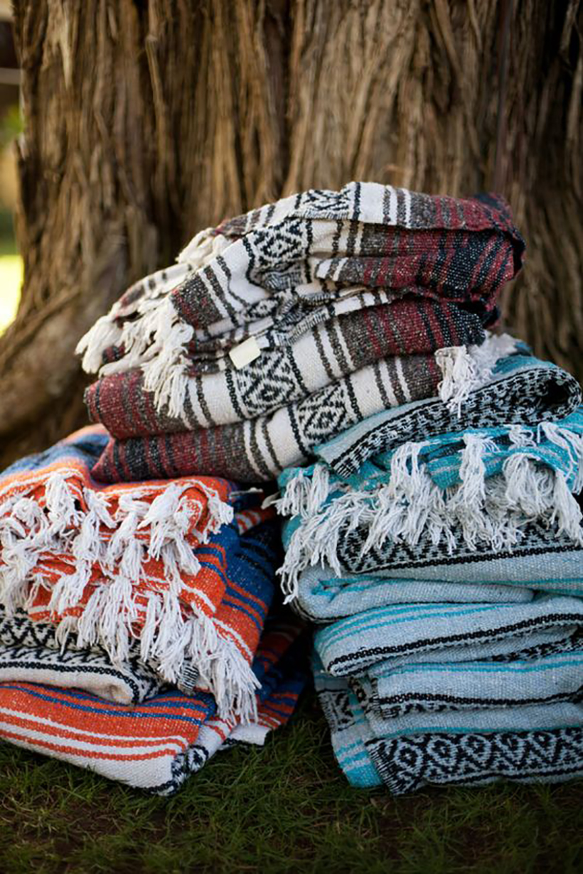 Host an outdoor dinner with blankets for everyone.