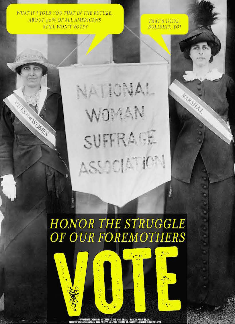 womens suffrage movement rock the vote