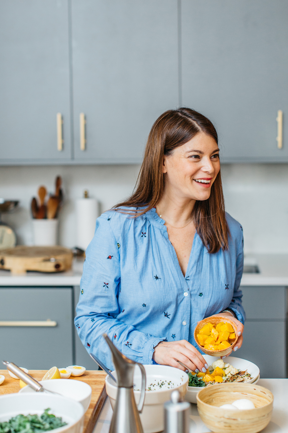 happy cooking in gail simmons kitchen 