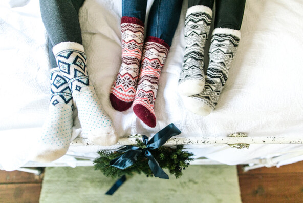 Wear only the coziest socks.