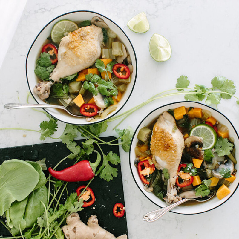 Thai Chicken Soup is a healthy one-pot dinner