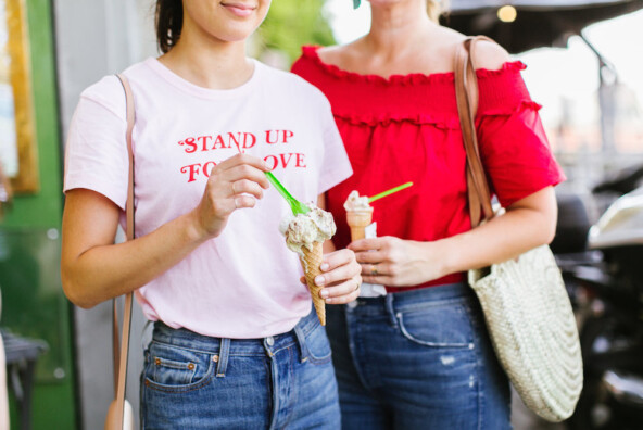 friends eating ice cream