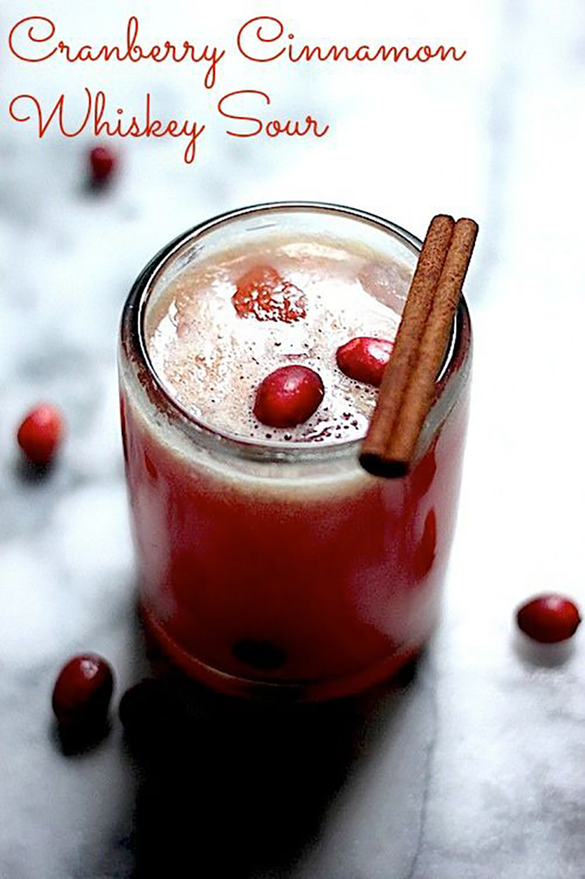 Cranberry Whiskey Sours 