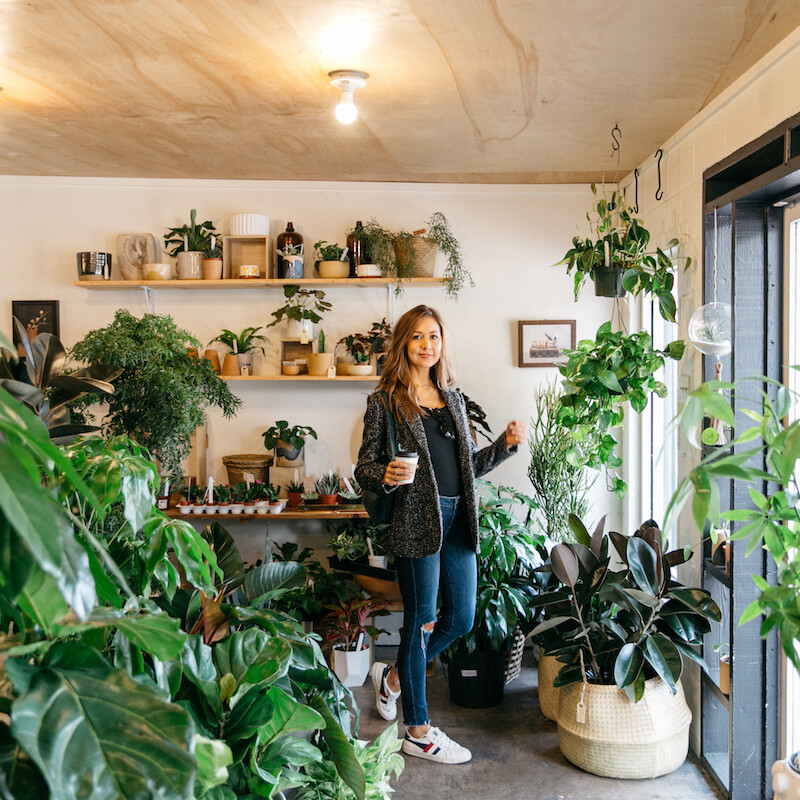 Camille Styles at Frond Plant Shop in Austin