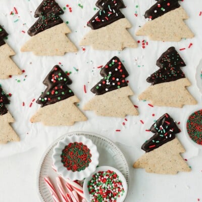 chocolate dipped orange chai sugar cookies