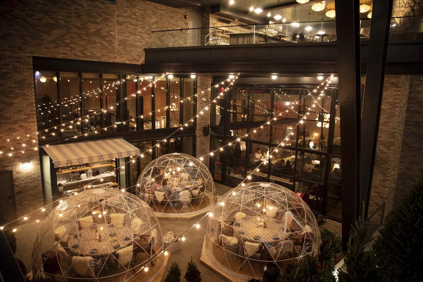 Have dinner inside a bubble.