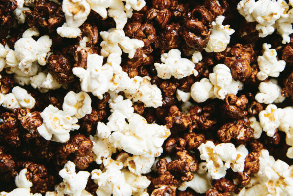 black and white popcorn