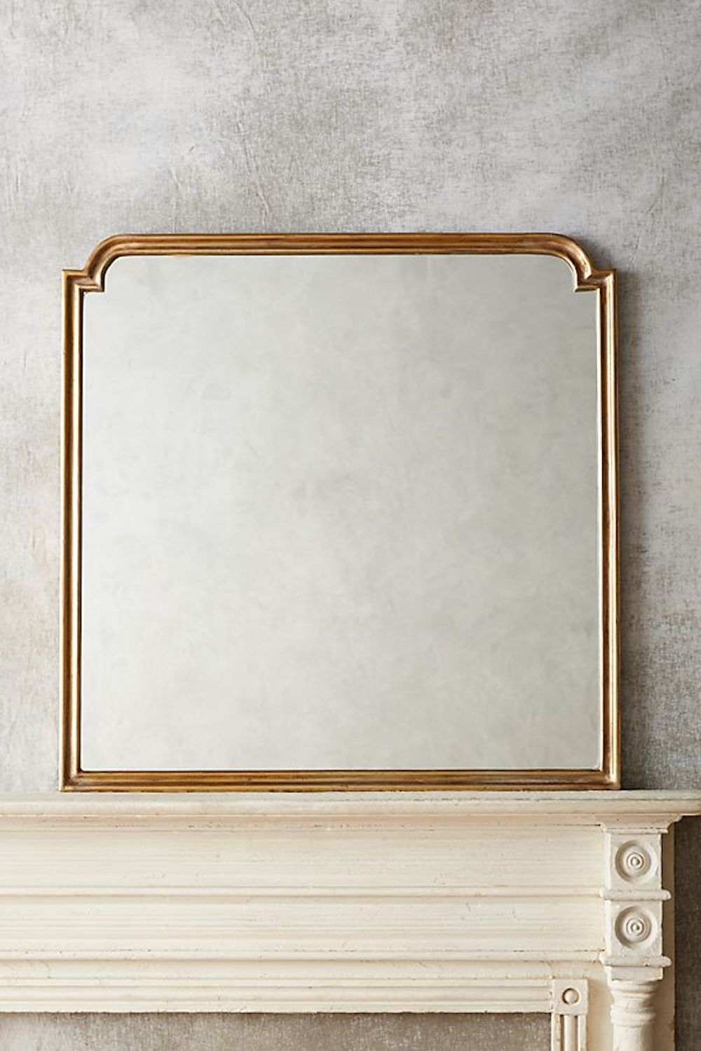 perfect gold mirror for above your mantle