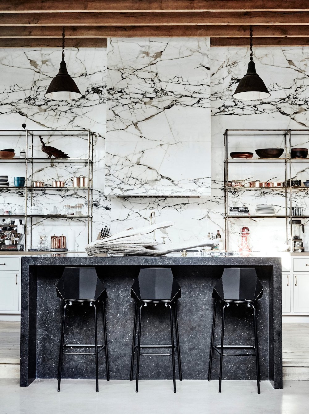 denise vasi's marble filled kitchen 