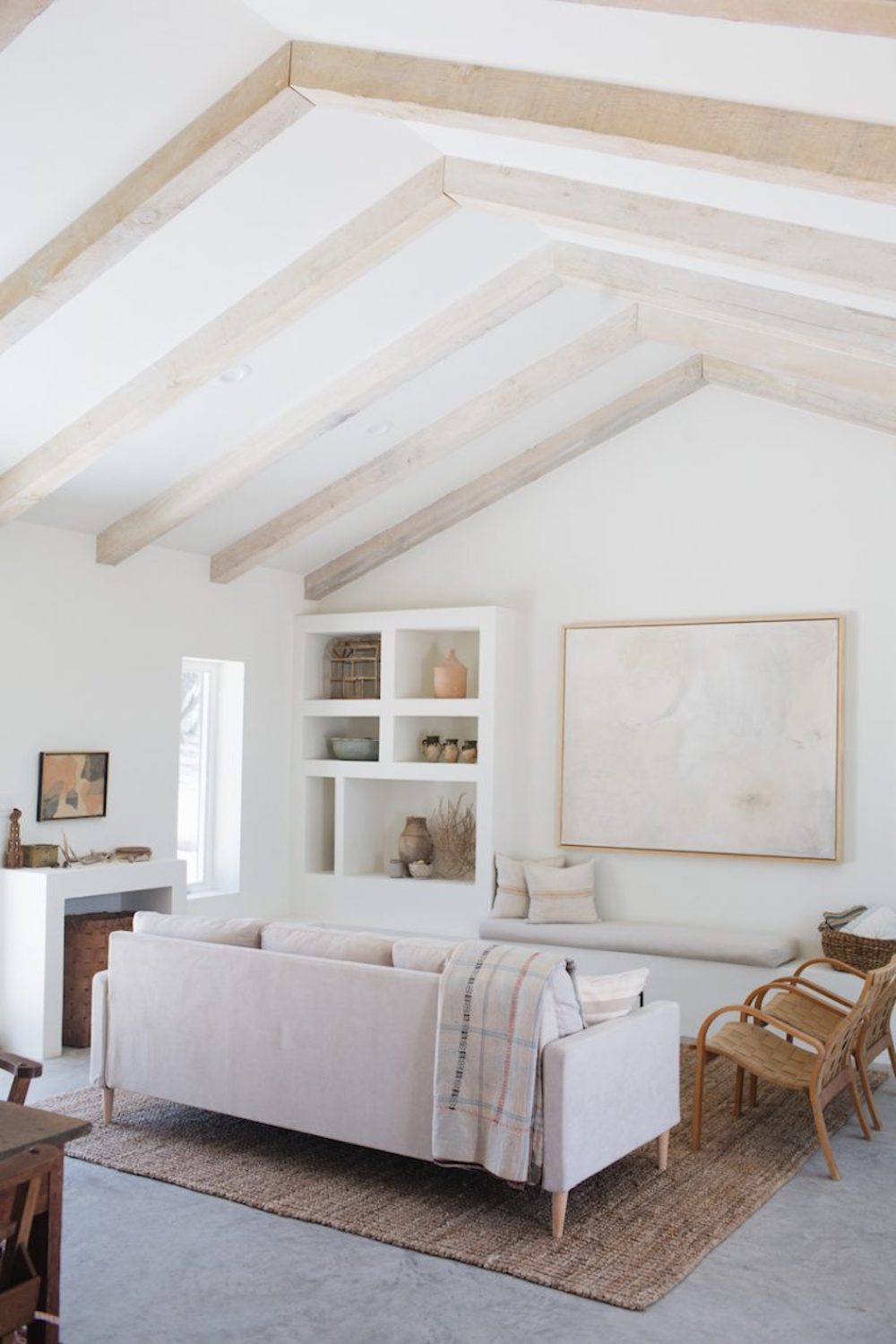 earthy and minimalist living room