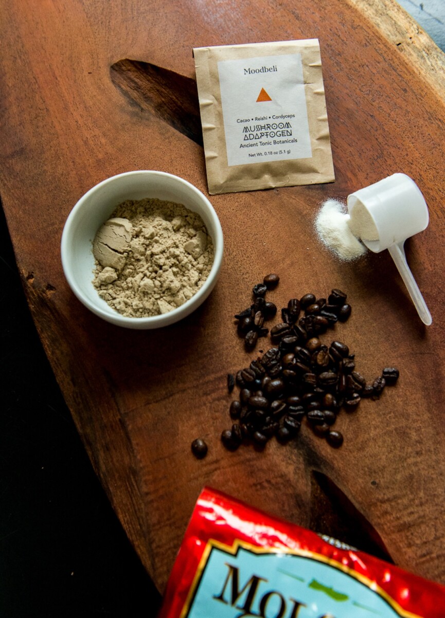 mushroom collagen coffee ingredients tiana gamble