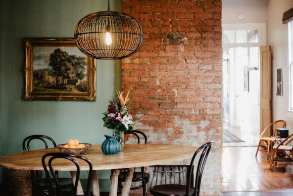 cool moody dining room in new orleans