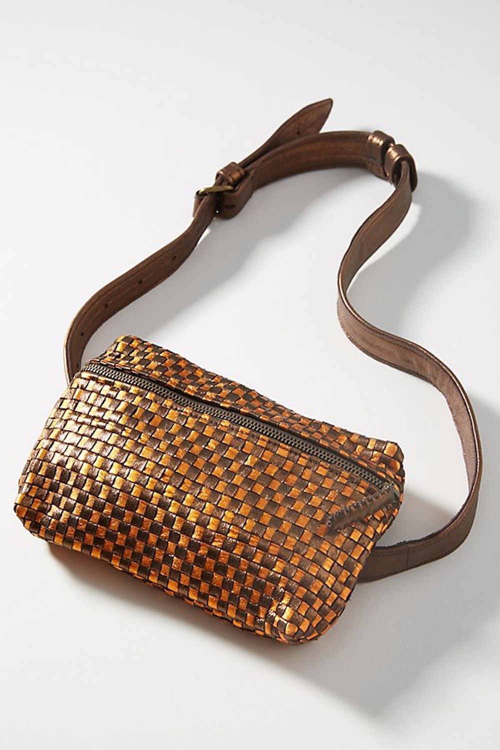 cool woven fanny pack