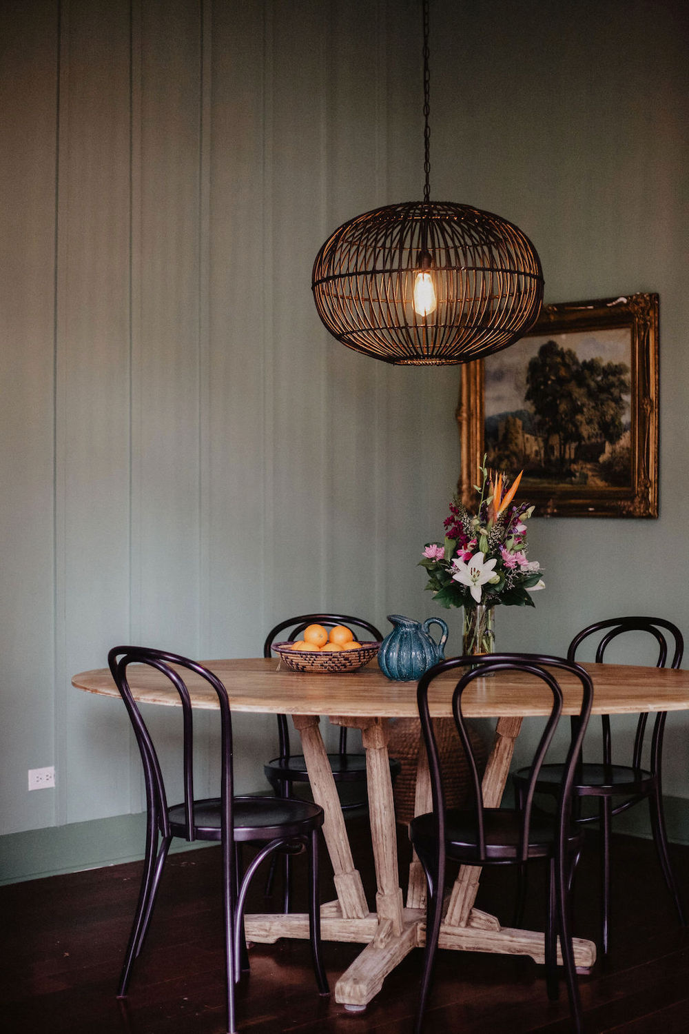 cool moody dining room in new orleans