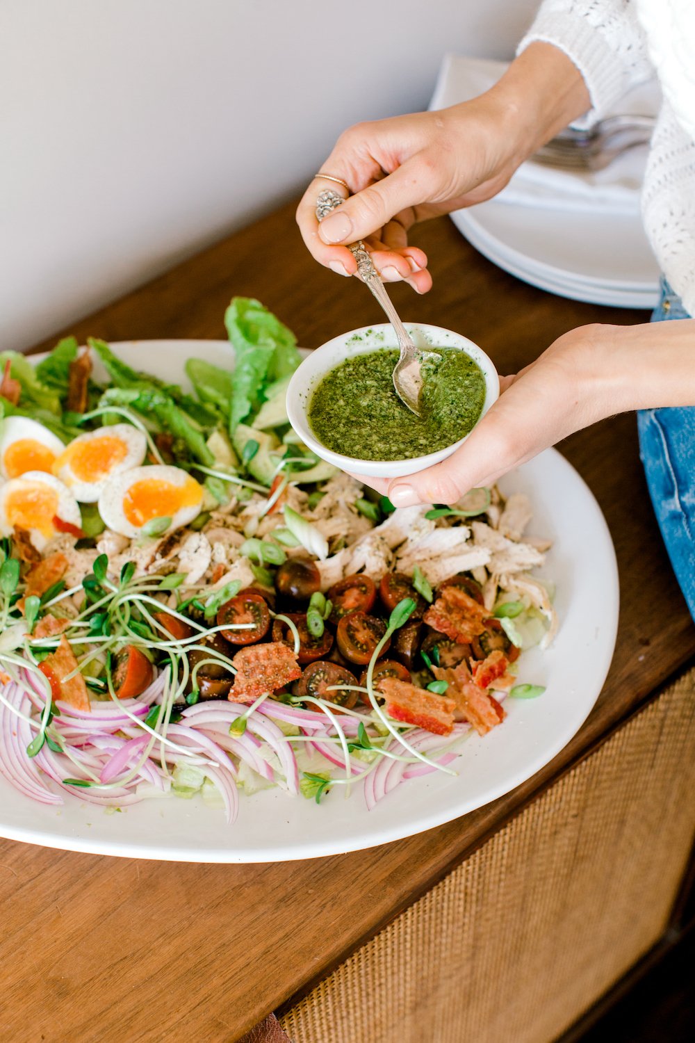 simple cobb salad recipe - perfect for a group!