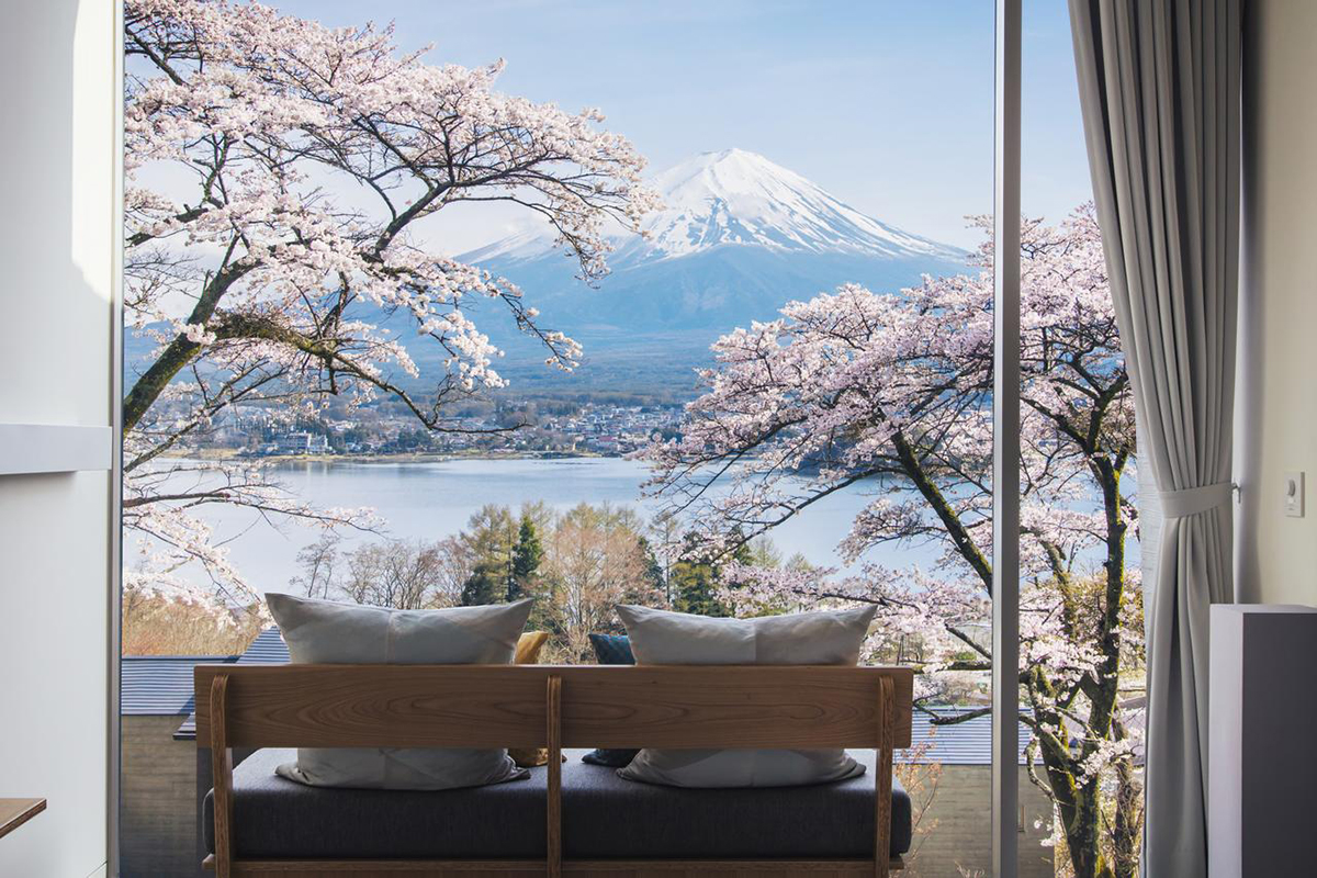Hoshinoya in Fuji, Japan This hipster glampsite at the base of Mount Fuji has everything you could dream of photographing -- minimalist cabins, incredible landscapes, and the perfect Japanese breakfast.